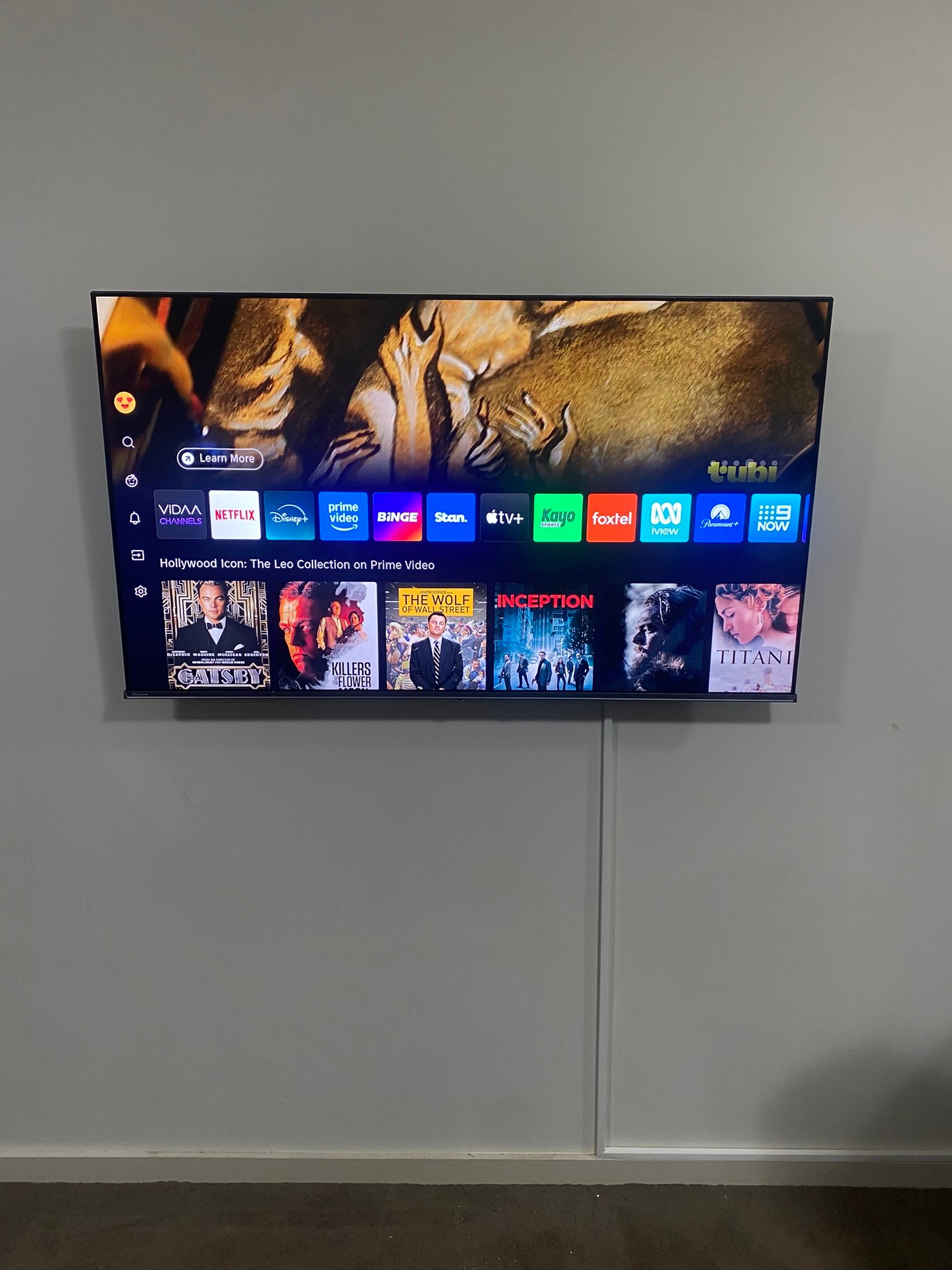 Hide TV cables in wall